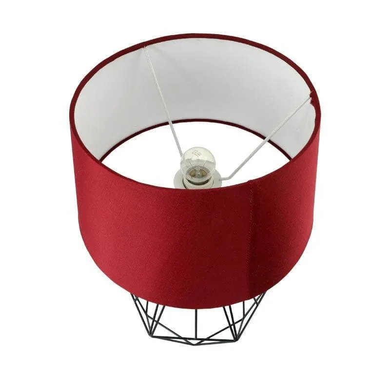 Diamond Dust Fabric Table Lamp - Red,Black media 4