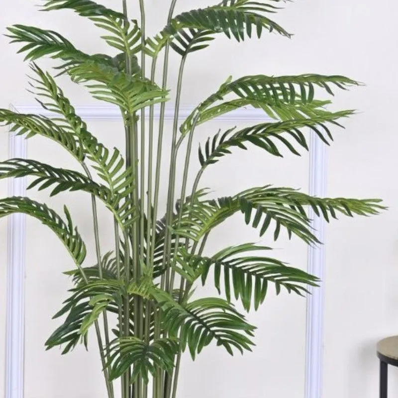 Artificial Arica Palm Plant With Black Fiber Pot - 4.9 Feet media 5