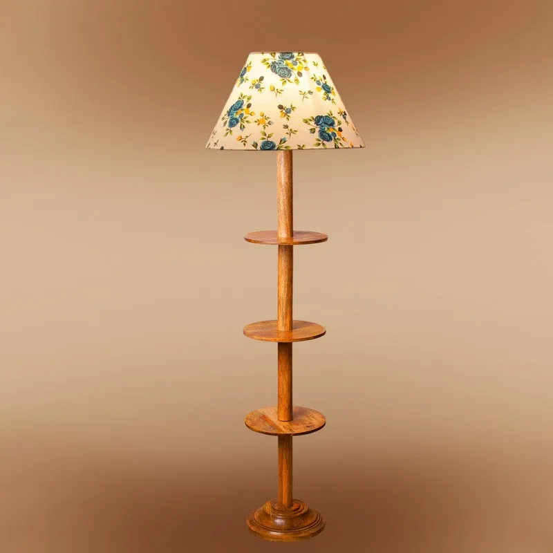 EclipseNova Light Wooden Floor Lamp - Blue & White media 6