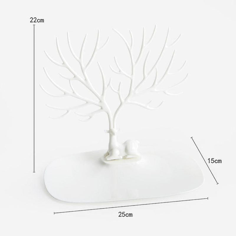 Autumn Tree Plastic Jewellery Organizer - White media 4