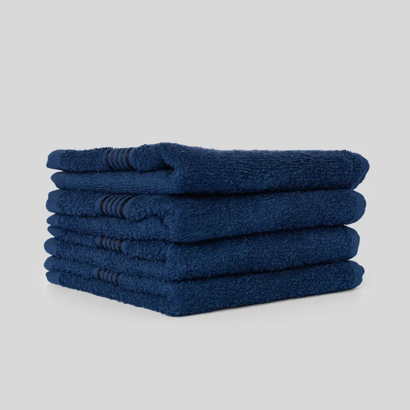 Bodil Face Towel (Navy Blue) - Set Of Four media 4
