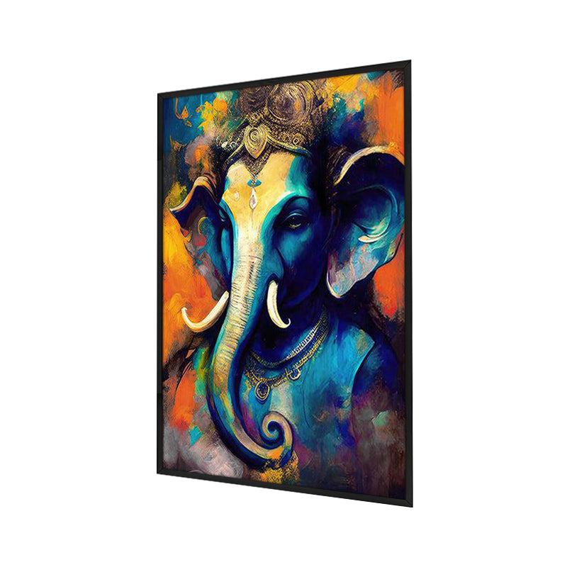 Rangavali Ganapati Wall Painting With Frame media 3
