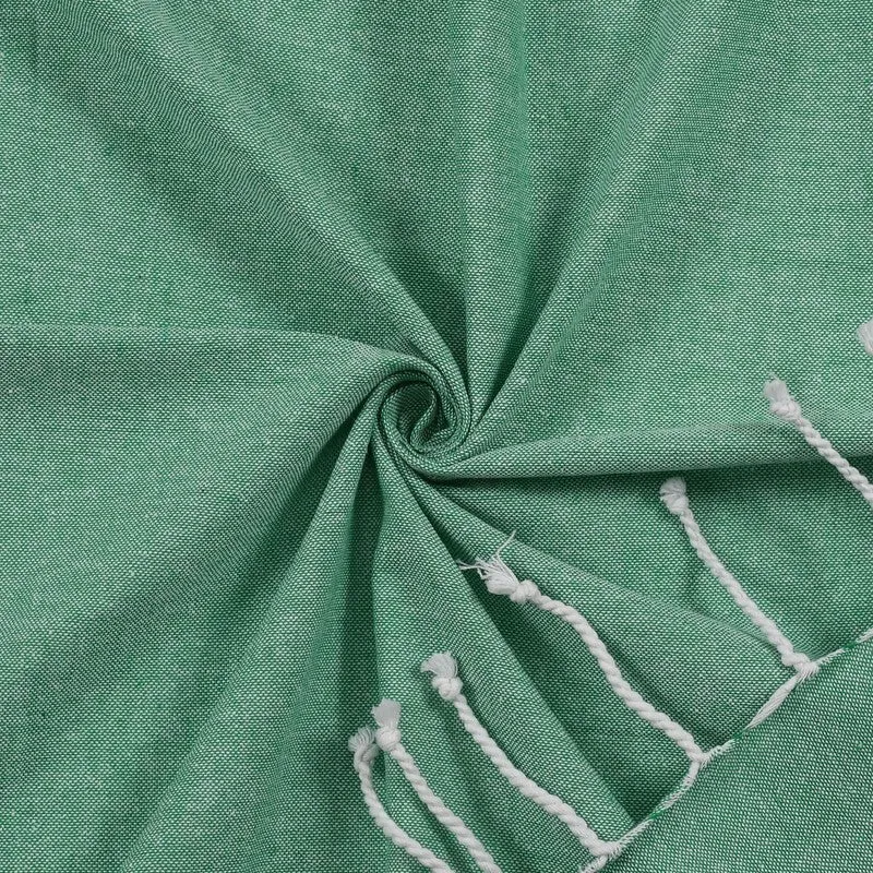 Loomera Striped Cotton Bath Towels (Grey & Green) - Set Of Two media 8