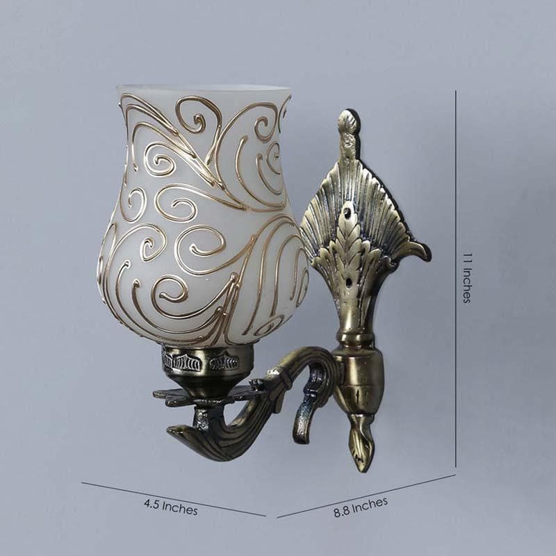 Golden Waves Glass & Metal Wall Lamp media 8