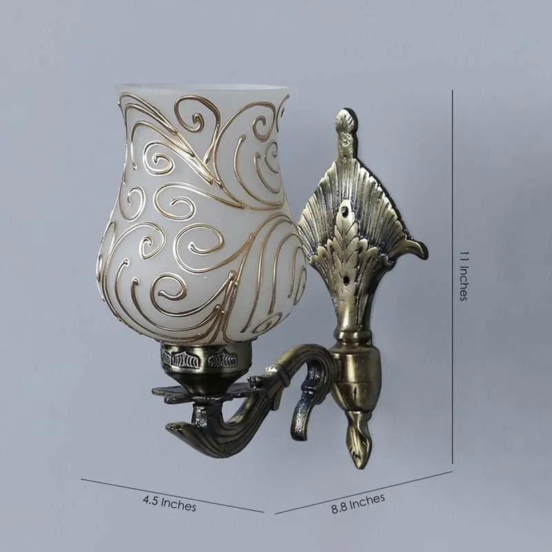 Golden Waves Glass & Metal Wall Lamp media 8