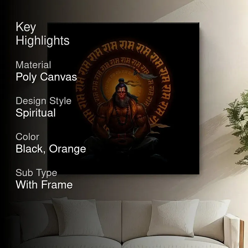 Glowing Aura Hanuman Wall Painting media 2