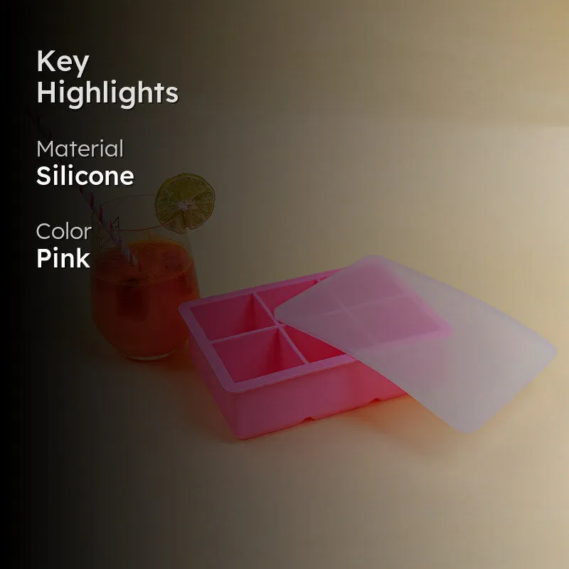 Geometric Silicone 6-Cube Ice Mould - Pink media 2