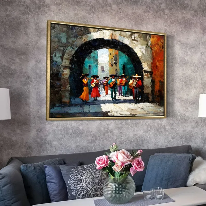 Guitar Parade Canvas Wall Painting With Frame media 6