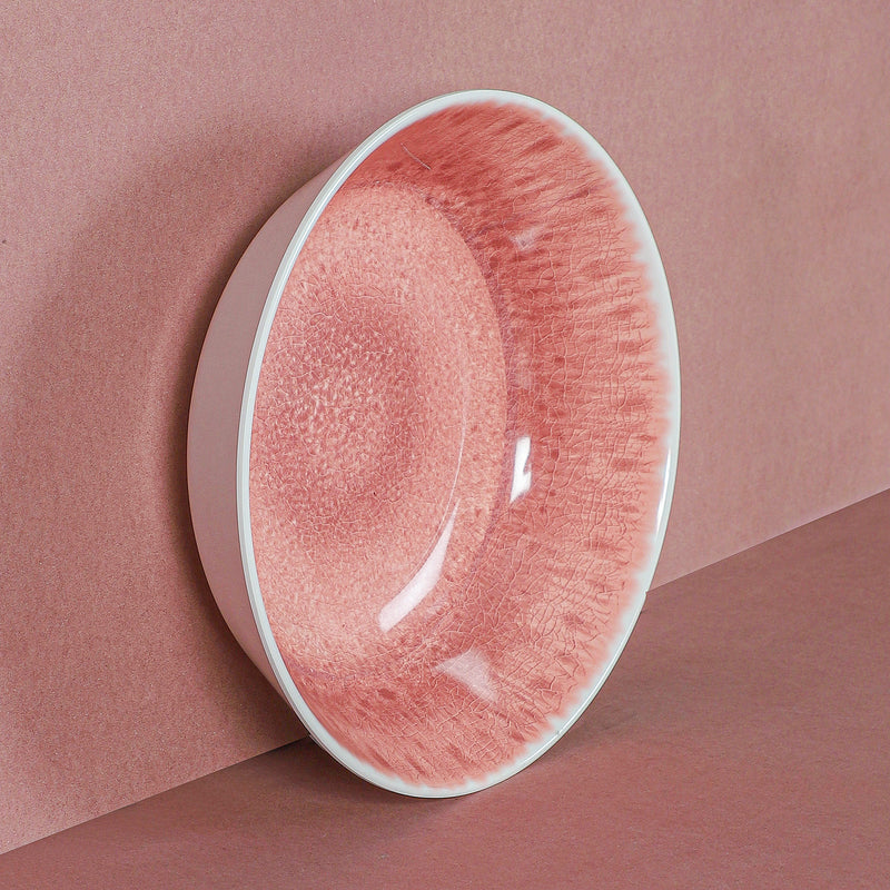 Cobain Serving Bowl (White & Pink) - 1300 ML media 6