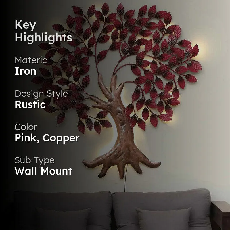 Ruby Tree Iron Wall Accent media 2