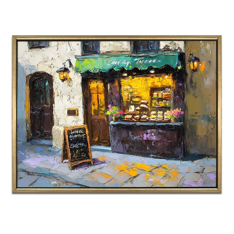Garden Market Canvas Wall Painting With Frame media 3