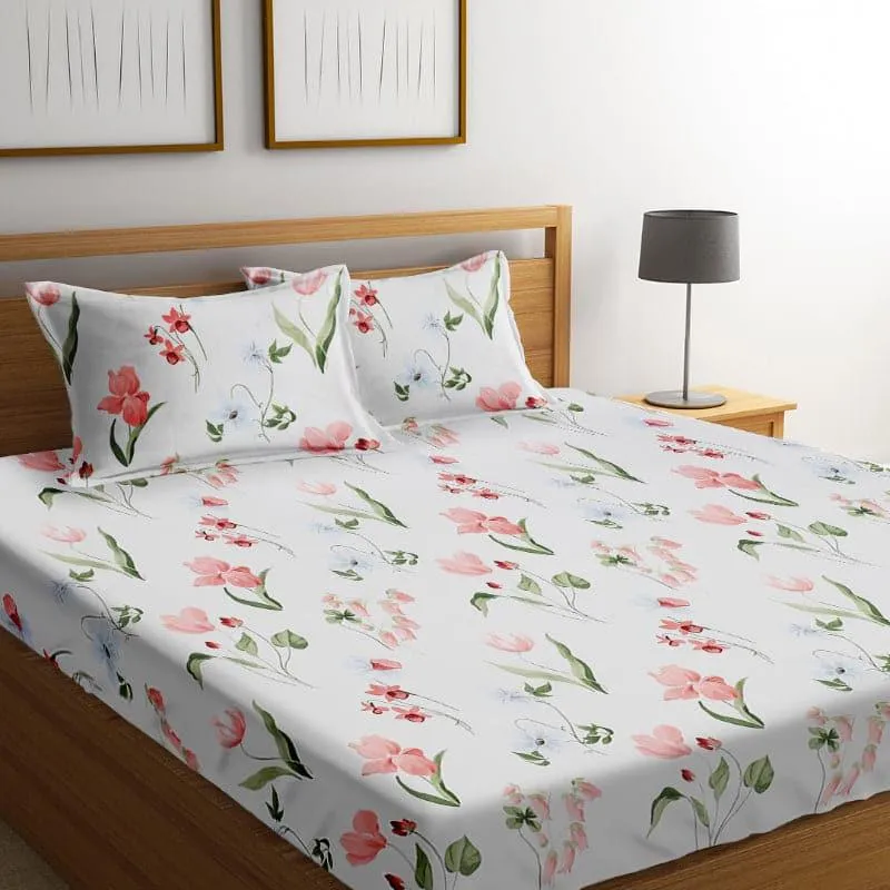 Maribou Floral Microfiber Bedsheet Old - 130 GSM media 3