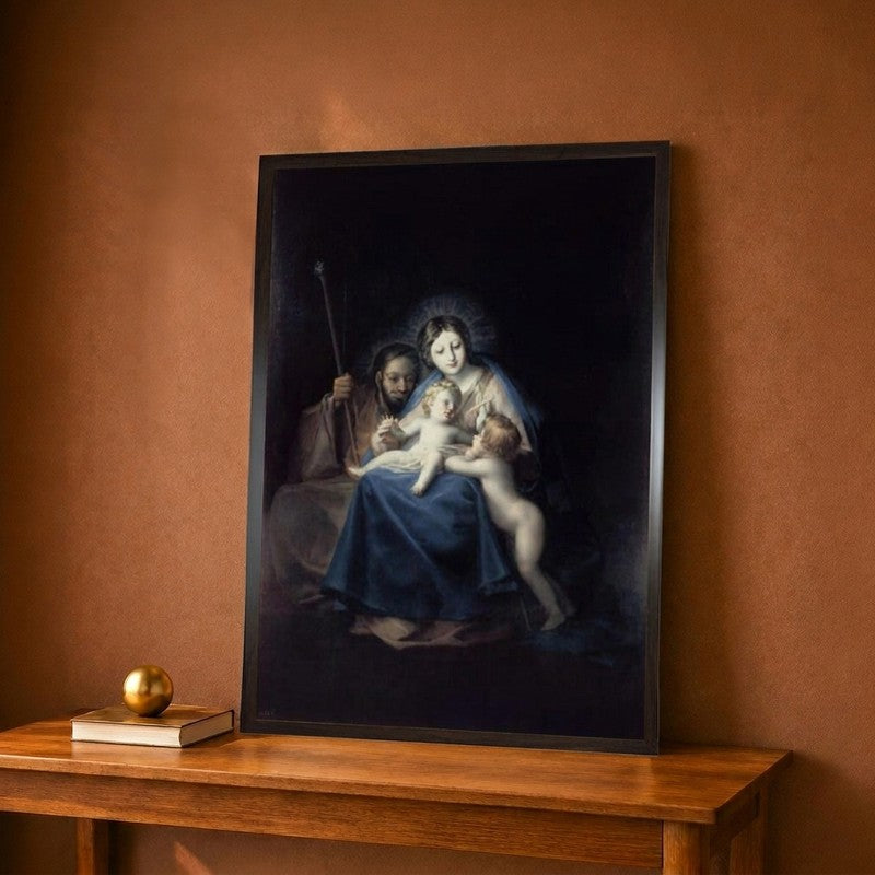 The Holy Family Canvas Wall Painting - 9 x 12 Inches