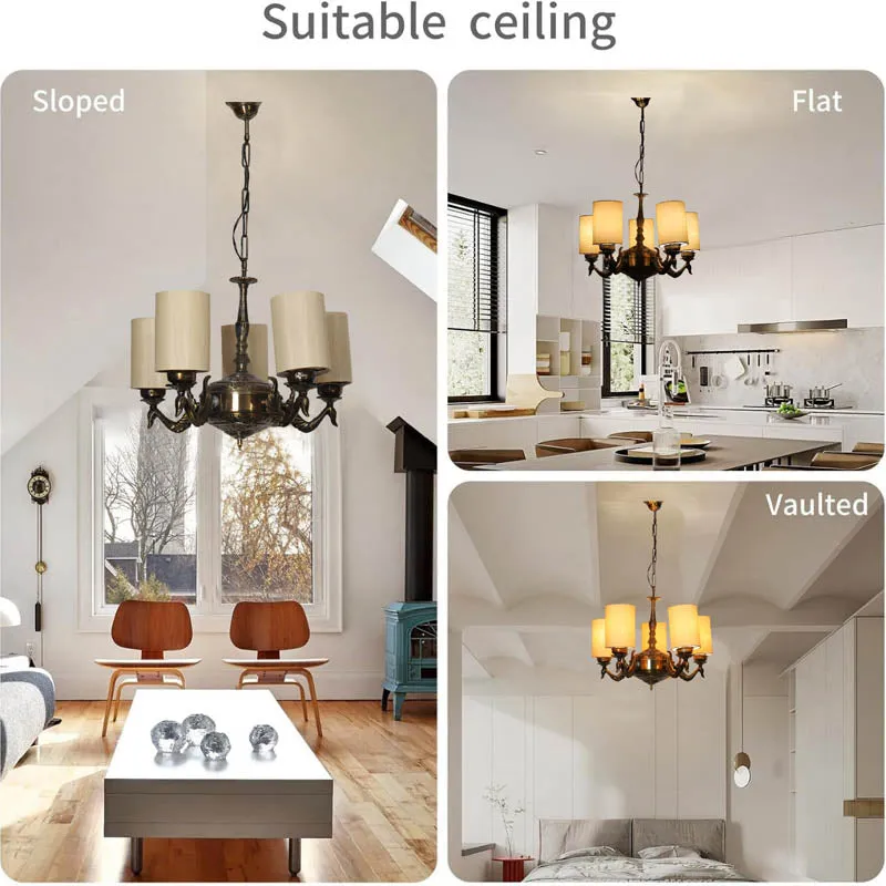 Lustro Cylindrical Golden Antique Ceiling Lamp media 5