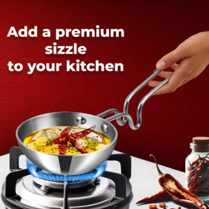 Vinod Zyora Stainless Steel Tadka Pan - 300 ML media 4
