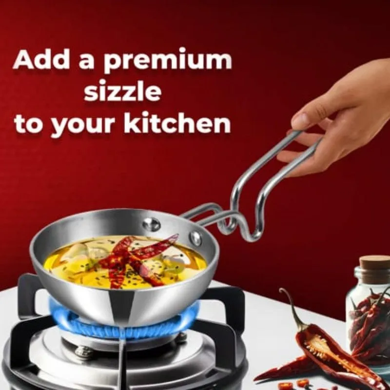 Vinod Zyora Stainless Steel Tadka Pan - 300 ML media 4