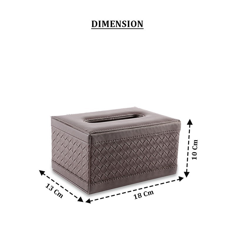 AarviDecor UrbanRib Faux Leather Tissue Holder media 7