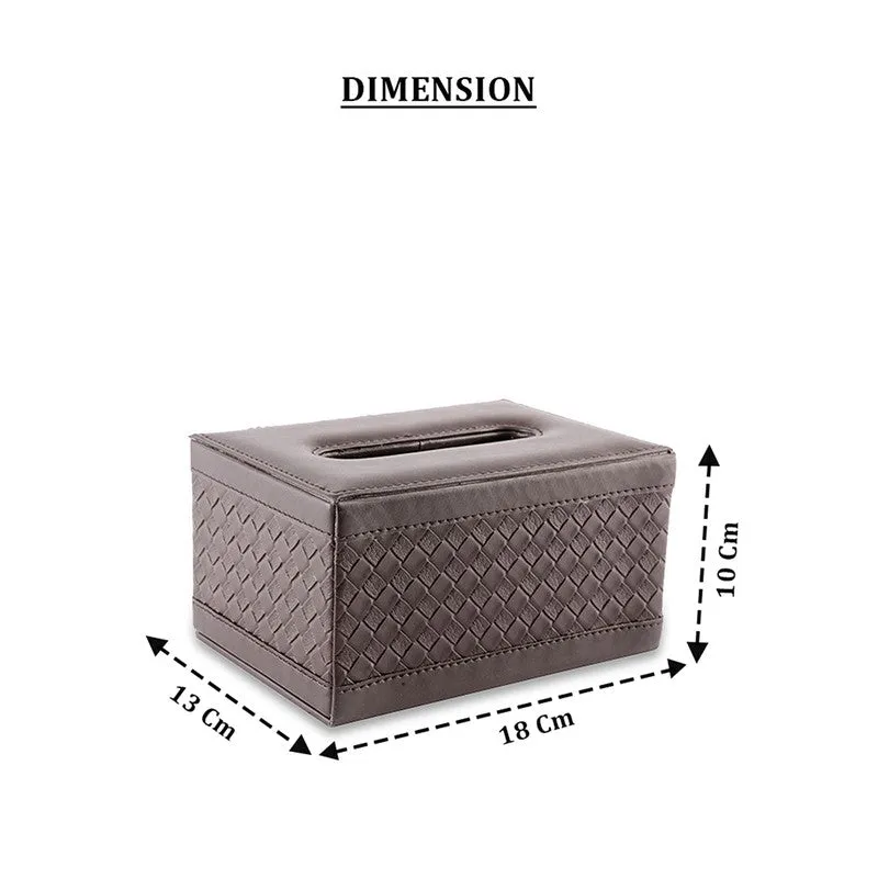AarviDecor UrbanRib Faux Leather Tissue Holder media 7