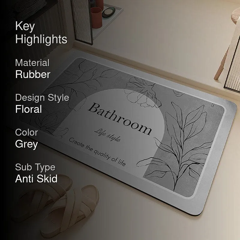 Ashen Meadow Rubber Bath Mat media 2