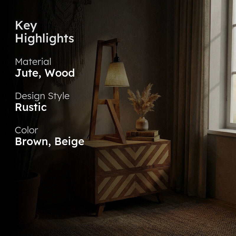 Montreux Jute Table Lamp - Brown,Beige media 2