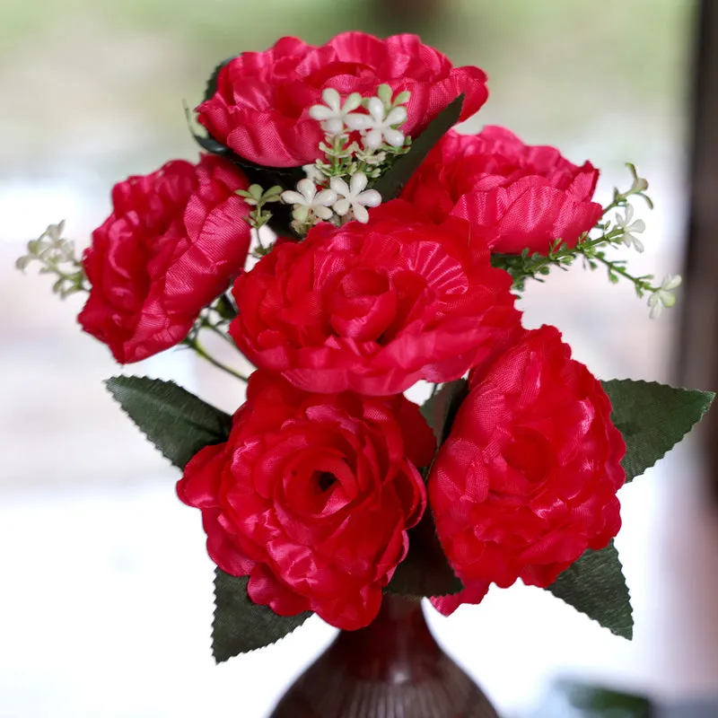 Fiora Artificial Rose (Dark Pink) - Set of Two media 4