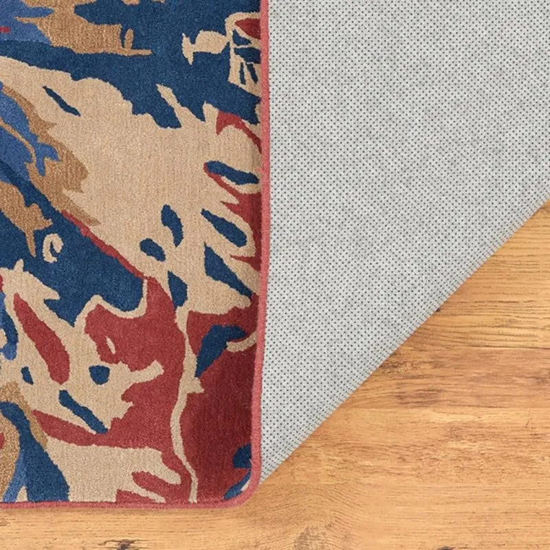 Taranis Hand Tufted Floral Wool & Nylon Carpet - Brown & Blue media 5