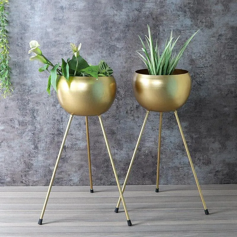 Apple Plus Floor Planter - Set Of Two media 1