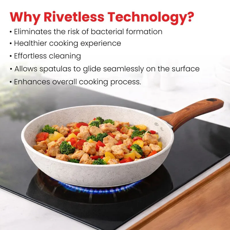 Rioware Stone Nest Matte Finish Non-Stick Frying Pan media 5