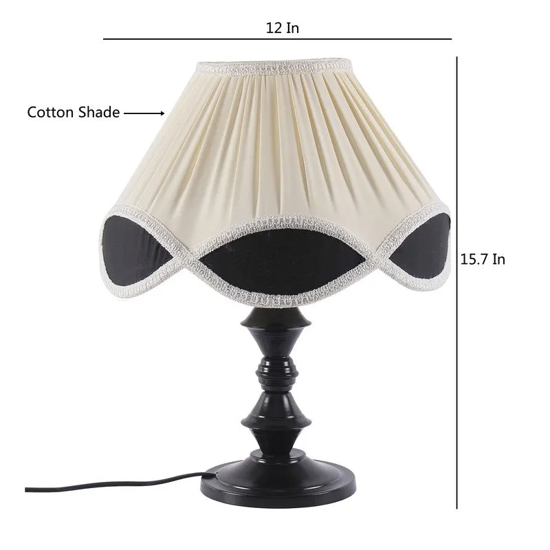 Flarexen Cotton Table Lamp With Iron Base - Ivory media 8