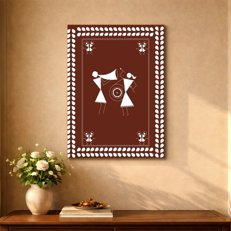 Warli Music Canvas Wall Art & Paintings media 5