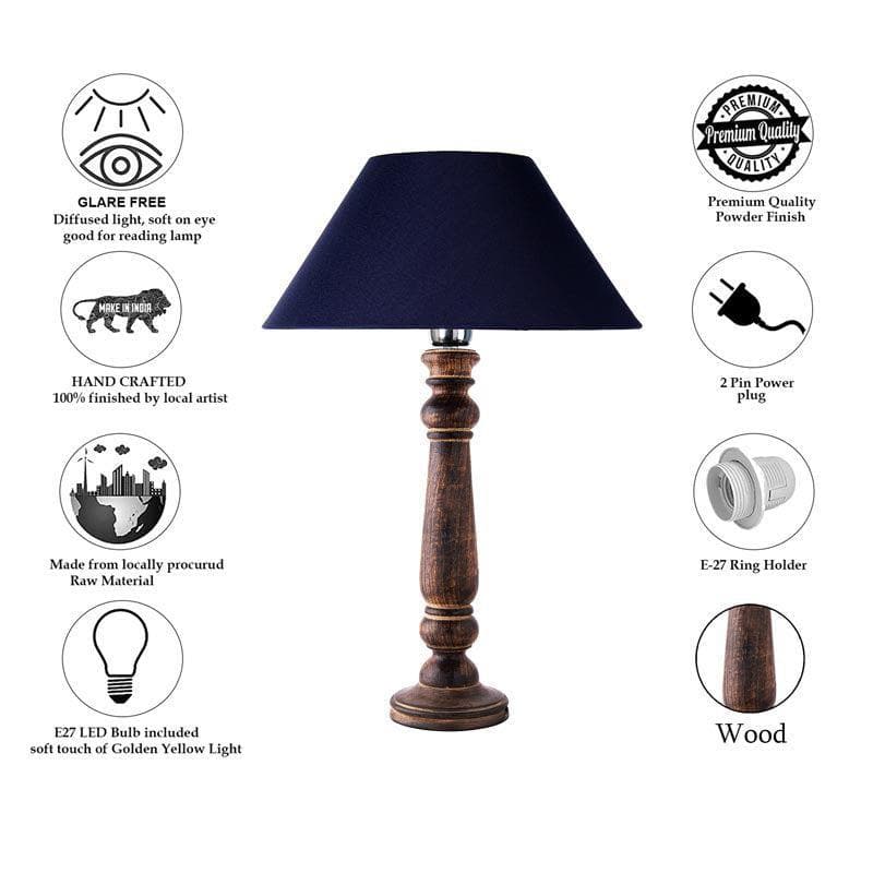 Mabel Antique Fabric Table Lamp - Black,Brown media 6