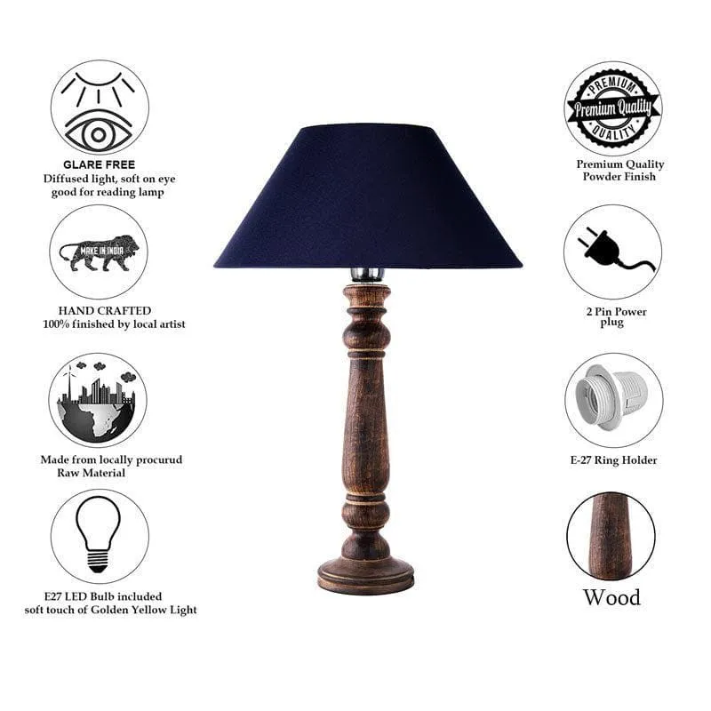 Mabel Antique Fabric Table Lamp - Black,Brown media 6
