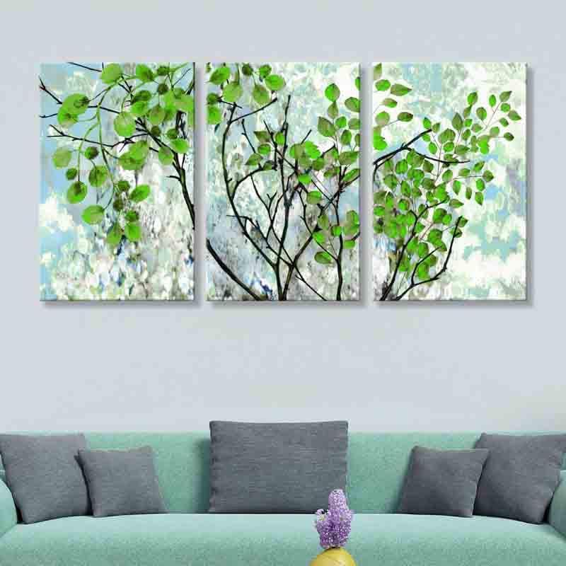 Foglia Poly Canvas Wall Art - Set of Three