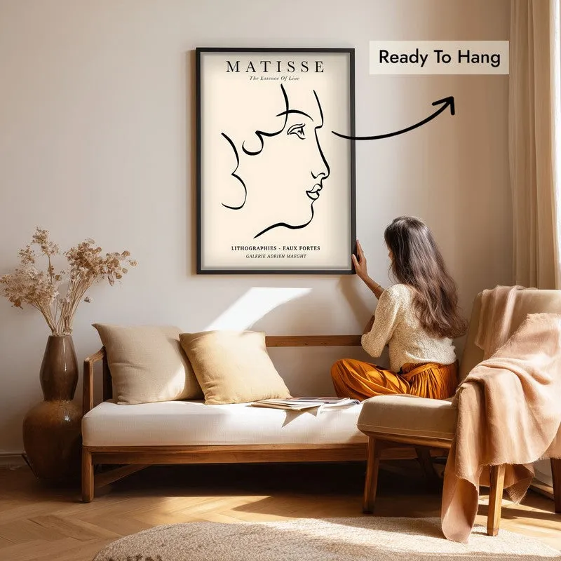 Contour Calm Canvas Wall Painting With Black Frame media 7
