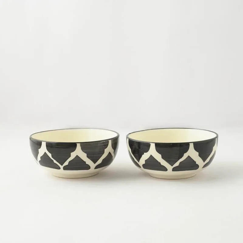 Bella Ceramic Bowl (Black) - Set Of Two media 5