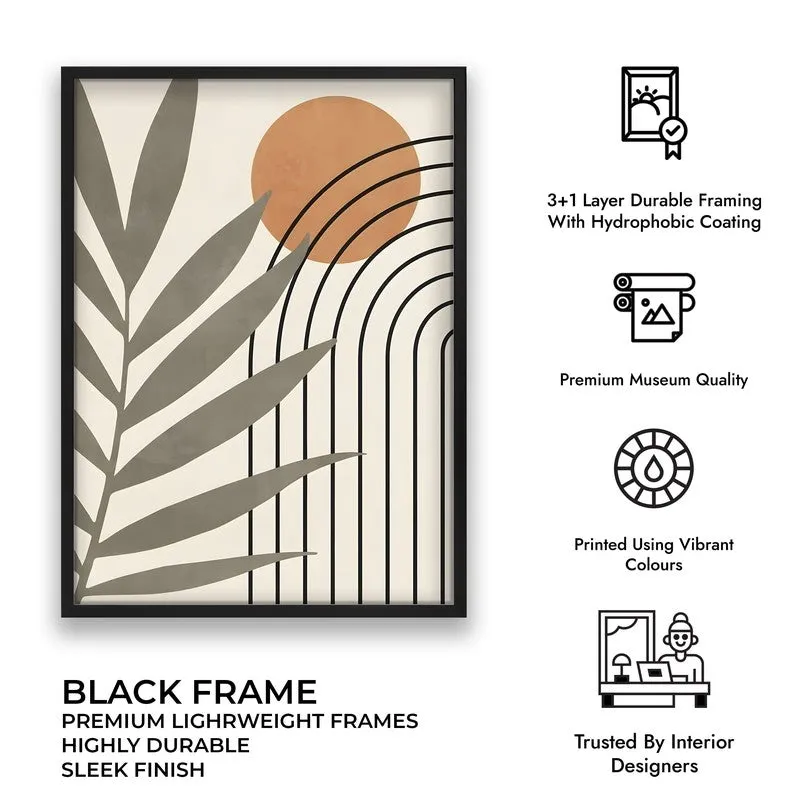 Desert Botanica Canvas Wall Painting With Black Frame media 9
