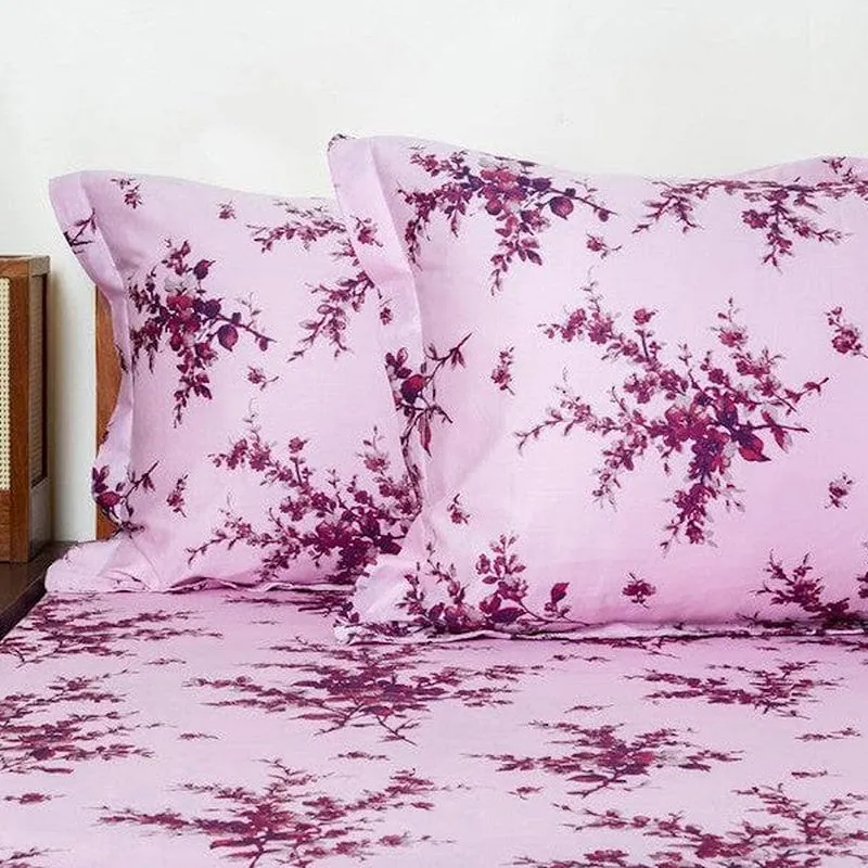 Parul Printed Cotton Bedsheet (Pink) - 300 TC media 6