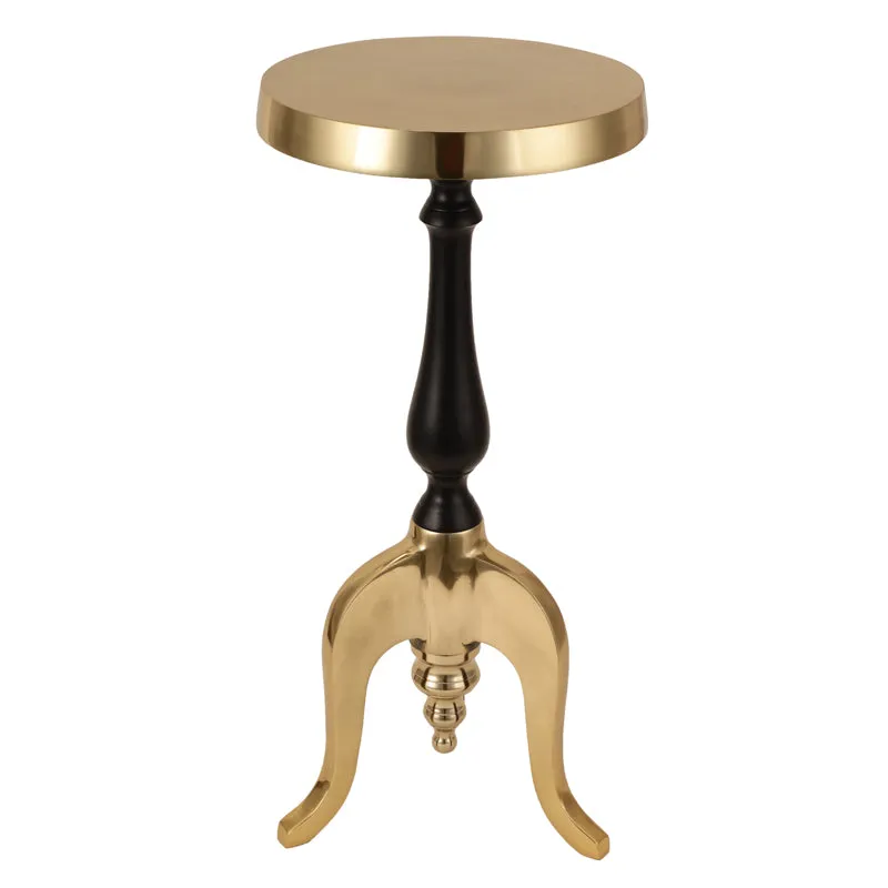 Misova Antique Accent Table - Black & Gold media 3