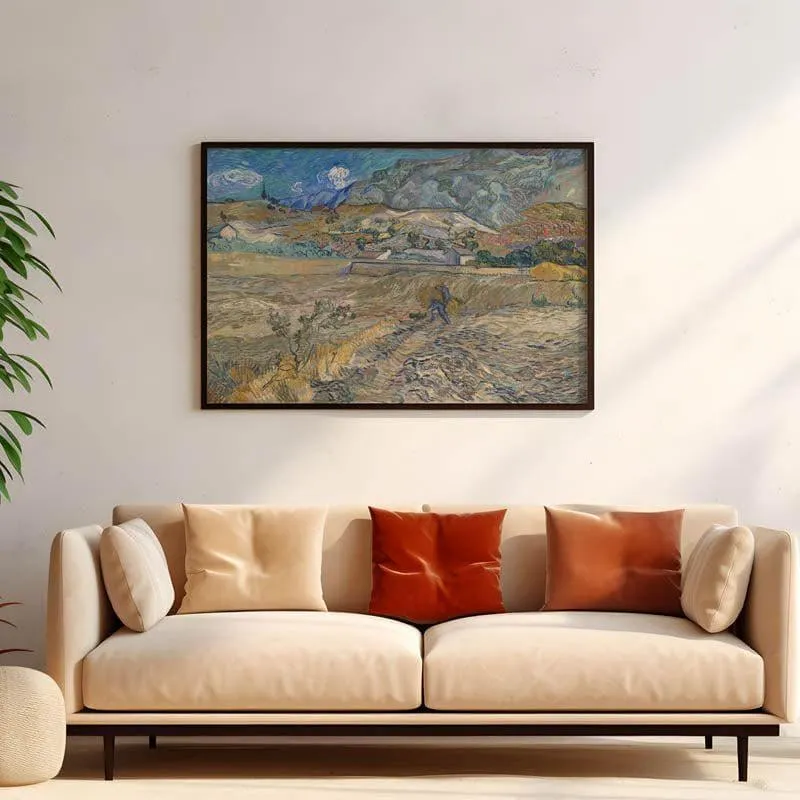 Landscape At Saint R?my By Vincent Van Gogh - Black Frame media 1