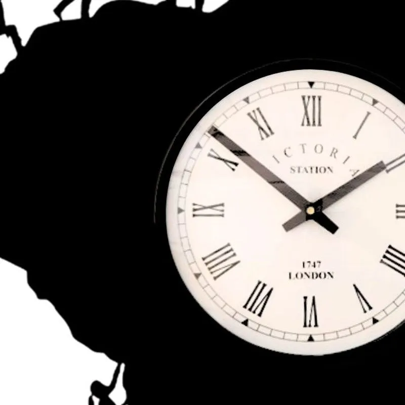Cliffora Steel Analog Wall Clock - Black media 5