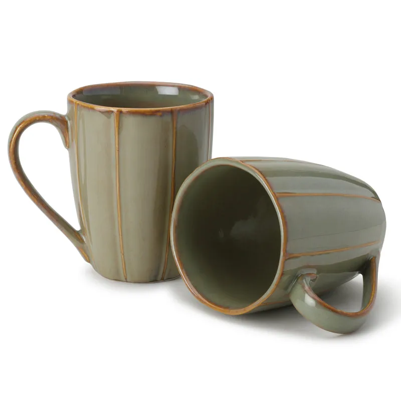 Ciro Porcelain Coffee Mug (300 mL Each/White) - Set of Two media 3