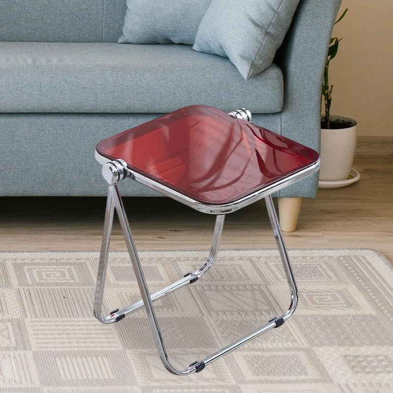 Vistara Red Acrylic Side Table media 4