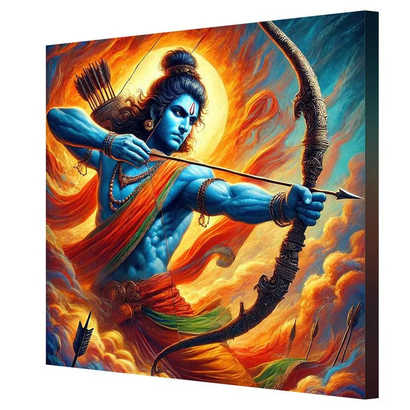 Lord Rama Warrior Wall Painting media 5
