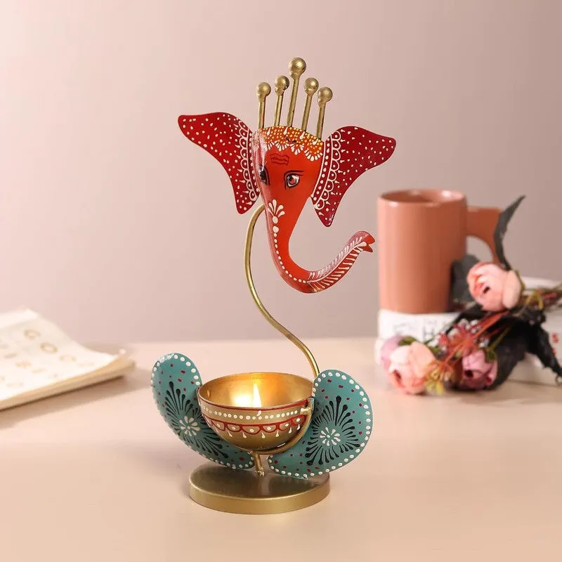Aureum Glow Premium Candle Holder - Red,Blue media 3
