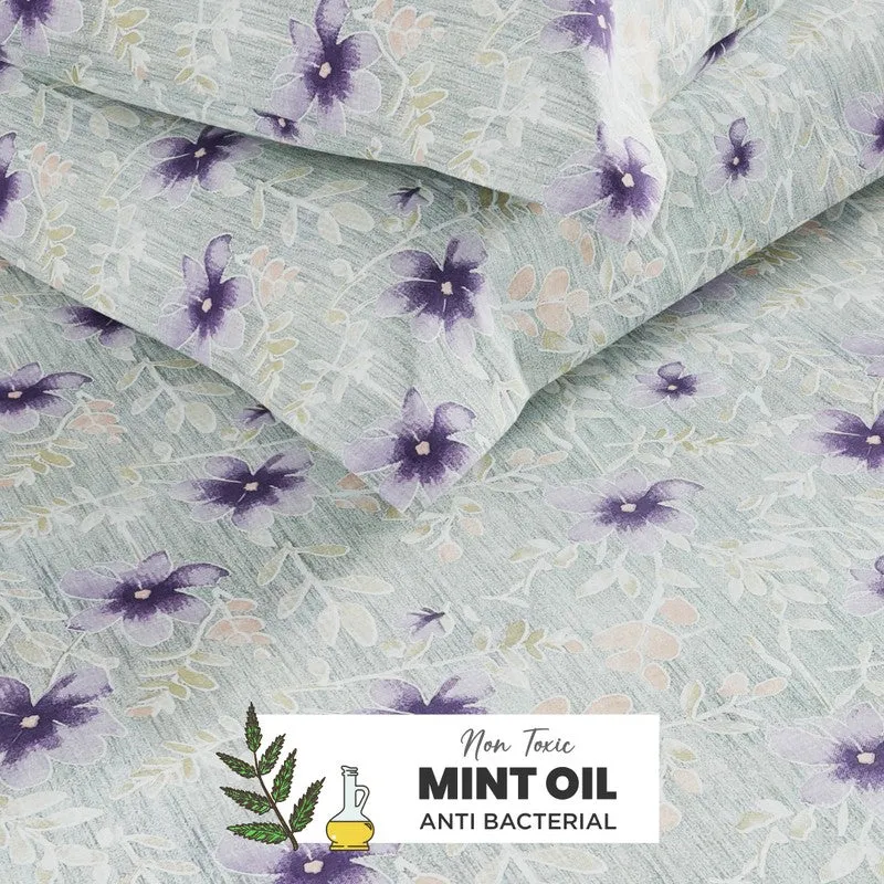 Nyric Cotton Bedsheet (Purple) - 144 TC media 6