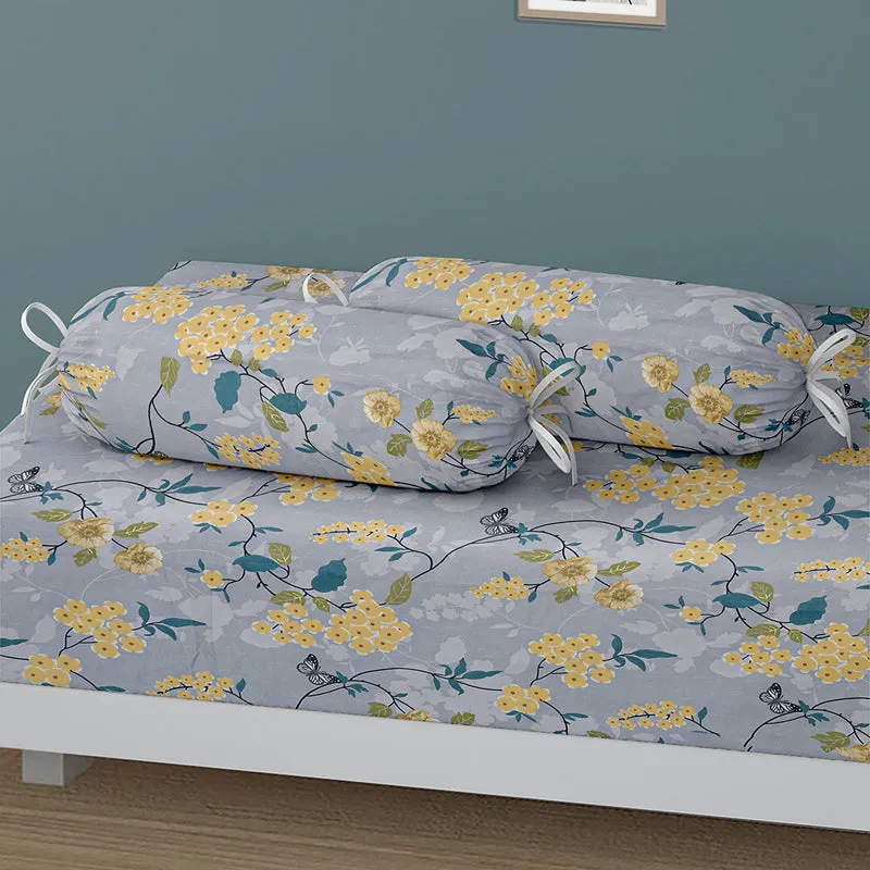 Yellow Flora Diwan Set - Six Piece Set media 3