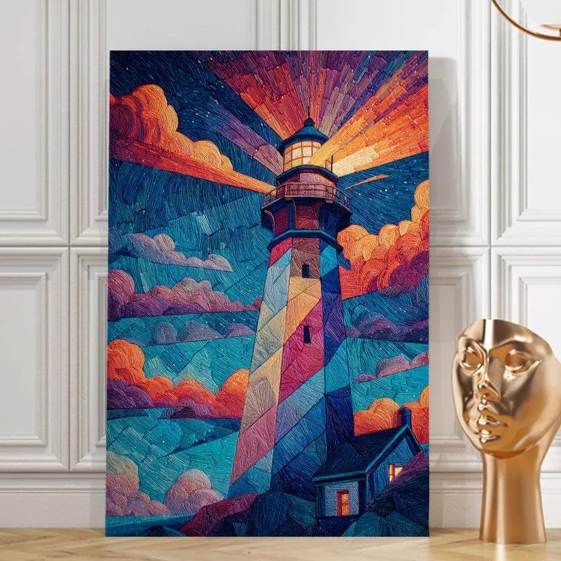 Harbor Light Coastal Canvas Wall Art media 8