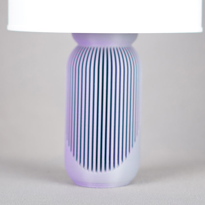 Viva Light 3D Printed Table Lamp - White,Purple media 5