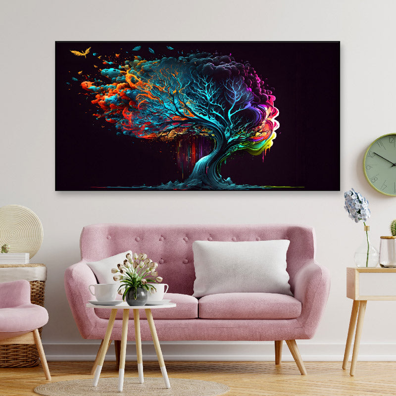 Branch Out Rainblow Canvas Wall Painting