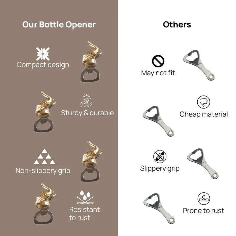Trunk & Twist Stainless Steel Bottle Opener - Gold media 7